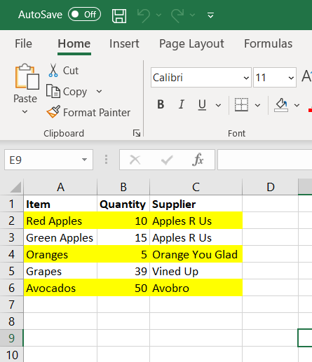 Even Numbered Rows Highlighted Contiguous Range Loop